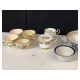 GOLD IMARI BOWL, ROYAL ARDALT CUPS, ETC.