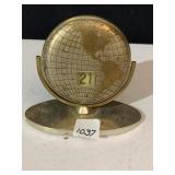 VINTAGE DESKTOP ROTATING CALENDAR GLOBE