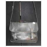 VINTAGE BLACK MESSENGER BAG, IN GOOD CONDITION