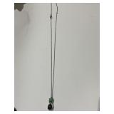 STERLING PEAR SHAPED PENDANT WITH 18" CHAIN