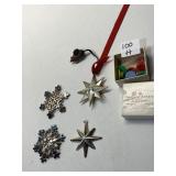 STERLING SNOWFLAKES, MOUSE PIN, DRITZ CAPS