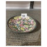 LEAD WRAPPED JAPANESE PORCELAIN FLORAL BOWL 6"