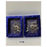REED & BARTON 2 STAR ORNAMENTS