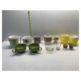 ALPHA TAU DELTA GLASS, MELAMINE TEACUPS,