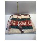 COCA COLA TIN AND SHOWER CURTAIN