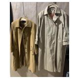 LANDS END SZ. 18 TAN COAT, AND OVER COAT