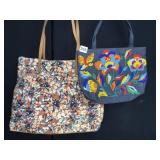 SONOMA LINED CANVAS TOTE LIKE NEW, BEAUTIFUL