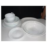 CORELLE 8 OVER SIZED BOWLS, 2 SERVING BOWLS,