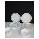 CORELLE ROSE DESIGN, 2 DINNER PLATES, 2 LUNCHEON,