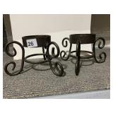 PLANT/CANDLE HOLDERS, METAL 5" H