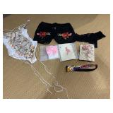 LACE SHORTS, LACE BODY SUIT, STOCKINGS, ETC. SIZE