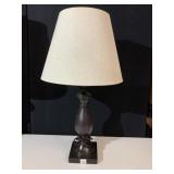 WOOD BASE LAMP WITH SHADE
