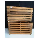 2 WOOD CRATES