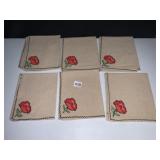 HAND STITCHED BEAUTIFUL CLOTH NAPKINS (6)