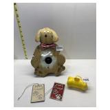 DOG BIRD HOUSE WITH BEST FRIEND DOG CHARMS AND
