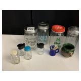 ASSORTED BANKS, MINI JARS, ETC.