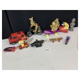 SNOOPY FIRE TRUCK, SCOOBY DOO ON SKATEBOARD &