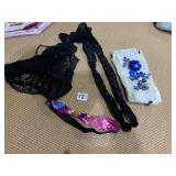 LACE UNDIES, STOCKINGS, GARDER, ETC.