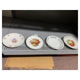4 PLATES HAND PAINTED