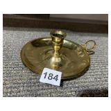 BRASS CANDLE HOLDER W/ FINGER HOLE