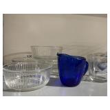 PYREX GLASS BAKING DISHES, CORELLE MEASURING CUP
