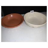 LONGABERGER BOWLS ITH BASKET DESIGN ON SIDES, 2"