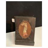 HAND PAINTED AND RAISED DESIGN BOOK ENDS