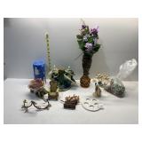 CANDLES, STAINED GLASS LOOK OIL LAMP, FLOWER