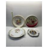 DECORATIVE PLATES INCLUDING ROSE THEME AND JESUS