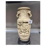 SCULPTURE VASE ITALY BY SANTINI 10.5" H, FOOT