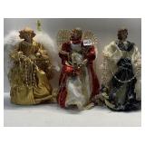 3 ANGEL CONE CHRISTMAS TREE TOPPERS