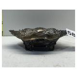 STERLING SILVER TRINKET DISH MONOGRAMMED EAM