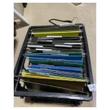 PLASTIC ORGANIZER BIN W/ FOLDERS