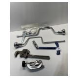 EXTENSIONS, PIPE CUTTER, PIPE WRENCH