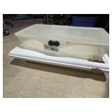 TWO STORAGE BINS - SM. CRACK ON EDGE OF 1