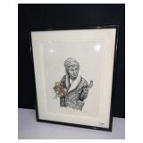 PICTURE BY GLOCK AS SHOWN LADY HOLDING A BEE &