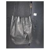 KENNETH COLE BLACK DRAWSTRING BLACK, LIGHTLY USED