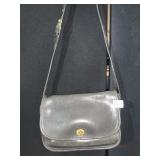 VINTAGE BLACK COACH CROSSBODY PURSE, SOME MARKING