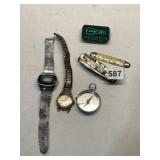 TIMEX DIGITAL WATCH SSQ, HAMILTON WATCH BROKEN