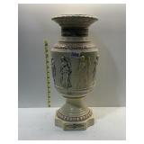 HAND PAINTED 17" VASE WITH GRECIAN THEME