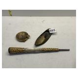 BRASS ASHTRAYS, HANDLE?