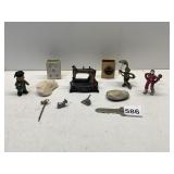 PEWTER CLOWN MINIATURE, MATCH BOOK COVERS, LAS