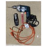 WOOD PLANE, B&D DRILL AND DRILL BIT, EXTENSION