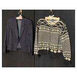 WOOL SWEATER GAP SZ L, DRESS JACKET AMERICAN