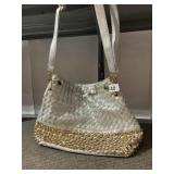 PINK HALEY PURSE SILVER WITH GOLD & RHINESTONE