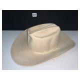ROCKMOUNT 100% WOOL HAT, TAN, SOME SLIGHT STAINS