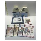 PLAID CRAFTING BOOKS, BEADS, WIRE CUTTERS,