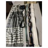 CORNER HANDING BASKET W/ 2 X BELT, ENGLAND SCARF,