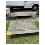 2 INDUSTRIAL WOOD DOLLIES GREAT TO REPURPOSE