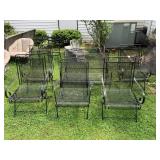 6 PC. SET WROUGHT IRON INCL.5 CHAIRS &  LOVE SEAT